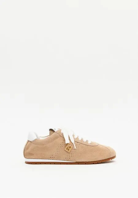 Leather Jogging Sneakers with Ornament Lança Perfume