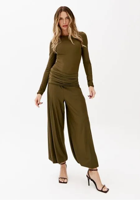 Long-Sleeve Fitted Stretch Bodysuit Lança Perfume