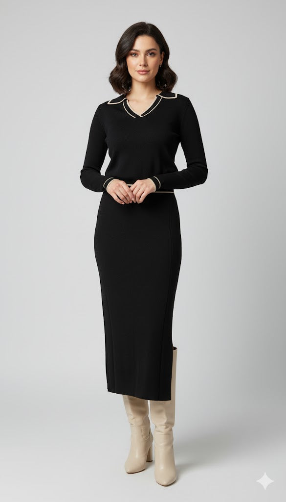 Knit Midi Skirt Arggido