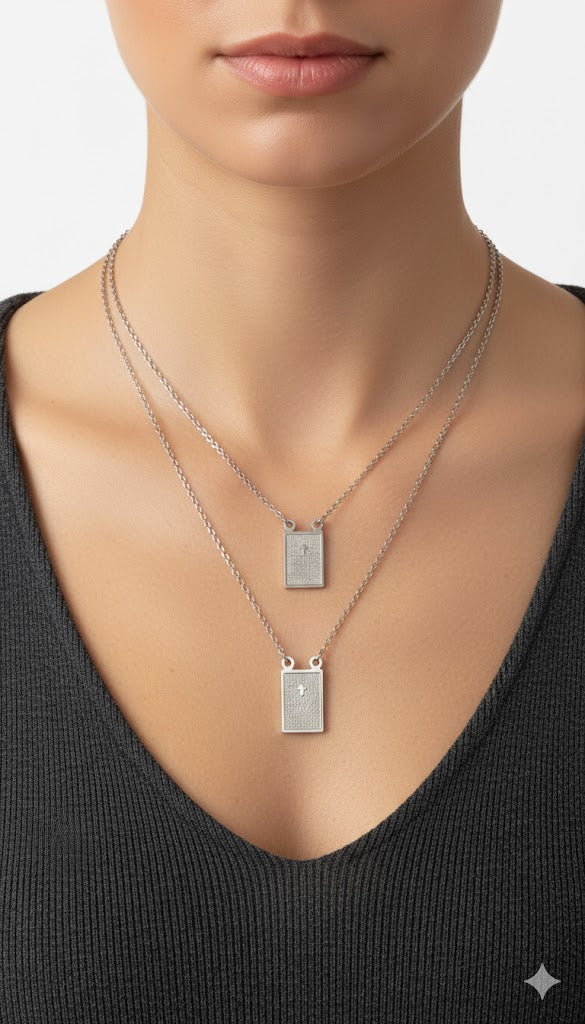 Two-Piece Scapular and 'Our Father' Necklace Jetlag