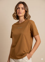 Brown Round Neck T-Shirt Colcci Jeans