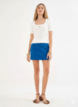 Short Sleeve Ribbed Top Colcci