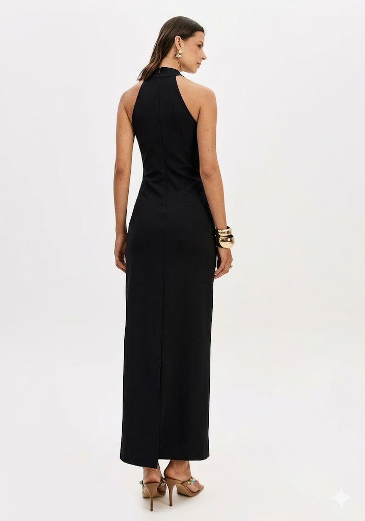 Vestido Super Midi em Tricot Pesado Lança Perfume