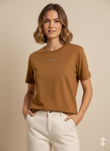 Brown Round Neck T-Shirt Colcci Jeans