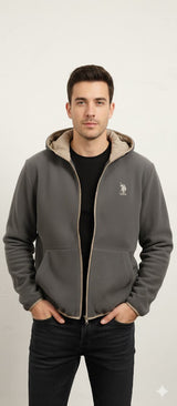 Hooded Bonded Softshell Reversible Jacket U.S. Polo Assn.