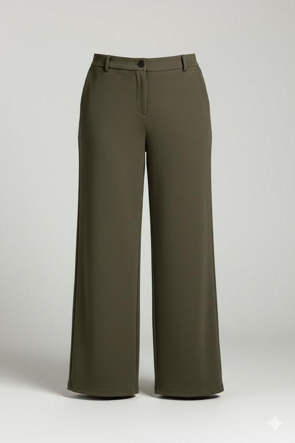 Elastic Tailored Wide Leg Trousers Quattro Venti