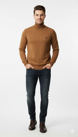 Men's Long Sleeve Knit Sweater with Collar U.S. Polo Assm.