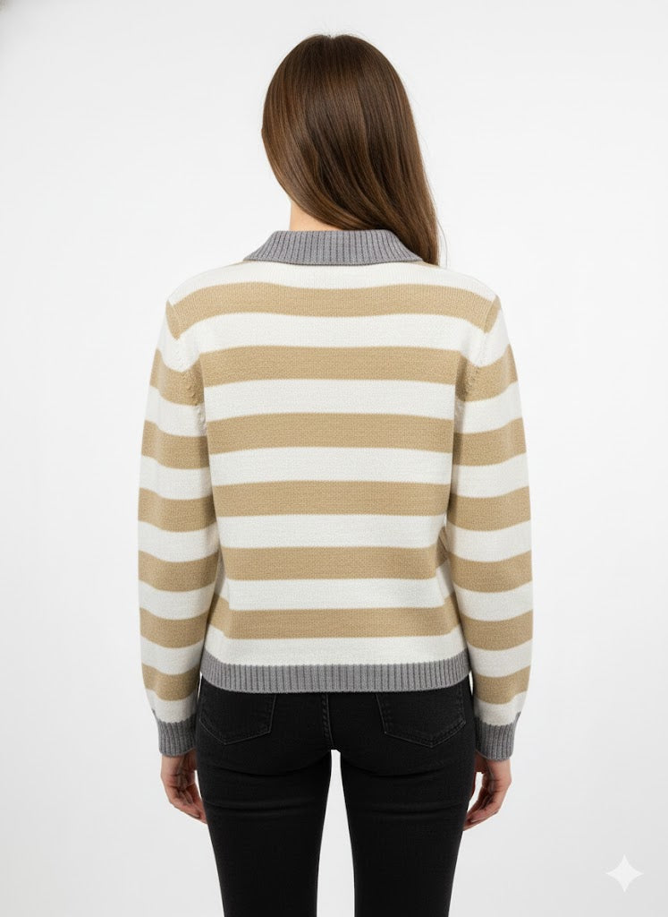 Women’s V-Neck Knit Sweater Long Sleeve U.S.Polo Assm.