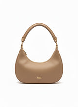 Oval Shoulder Bag with Zip Closure Rufel