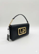 Clutch em pele com detalhe Maxi Metal LP Lança Perfume