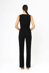 Black Tailored Waistcoat Arggido