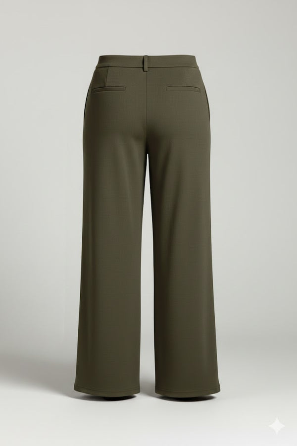 Elastic Tailored Wide Leg Trousers Quattro Venti