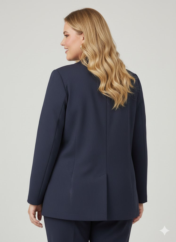 Blazer às riscas com botões Sissus
