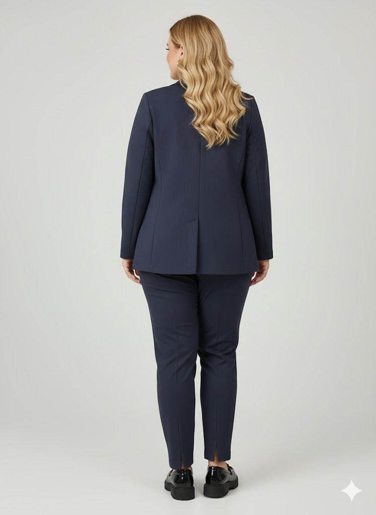 Striped Regular Fit Trousers with Stretch Waistband Sisus