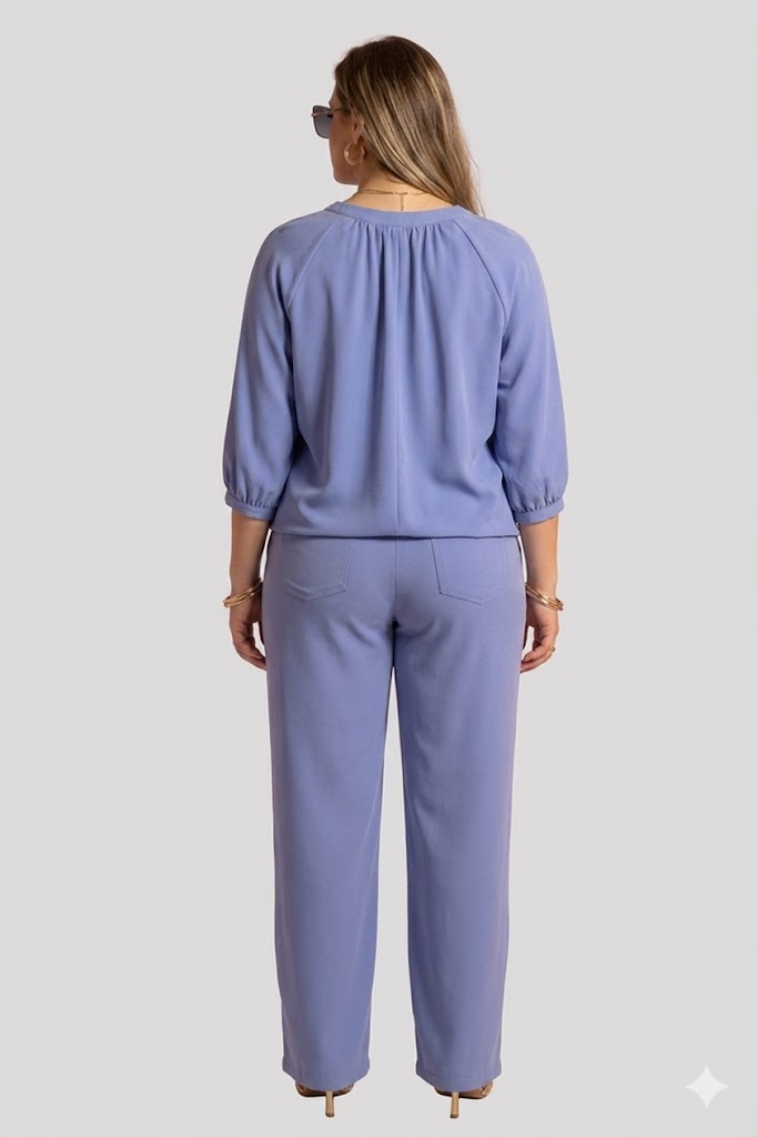 Fluid Three-Quarter Sleeve Blouse Quattro Venti