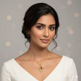 Freedom Necklace: Heart and Red Swallow Pendant