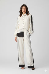 Elegant Satin Wide-Leg Pants Sahoco