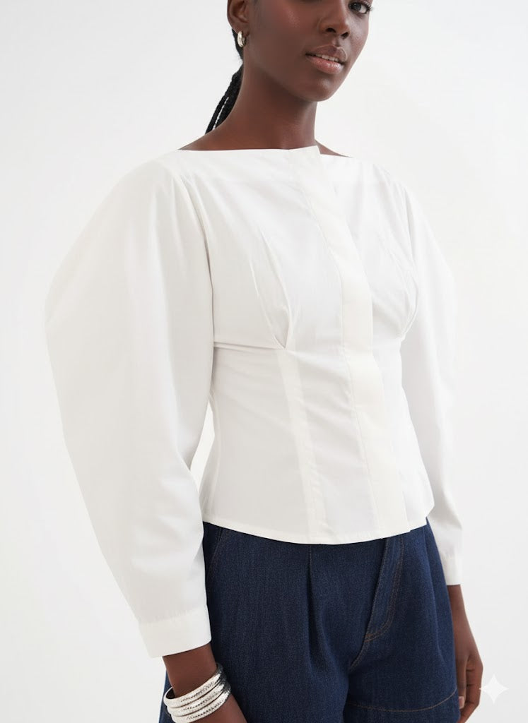 Puff Sleeve Tailored Shirt Colcci