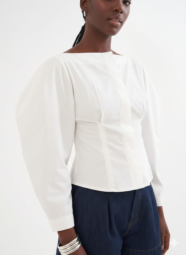 Puff Sleeve Tailored Shirt Colcci