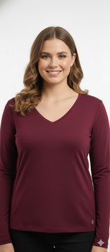 Essential V-Neck Long Sleeve Tee Quattro Venti