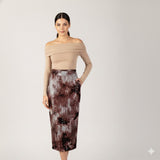 Sequined Midi Pencil Skirt Sahoco
