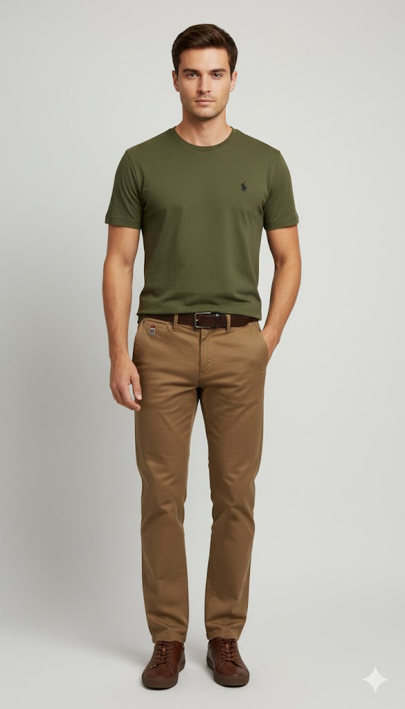 Straight Fit Stretch Chinos Trousers U.S. Polo Assn.