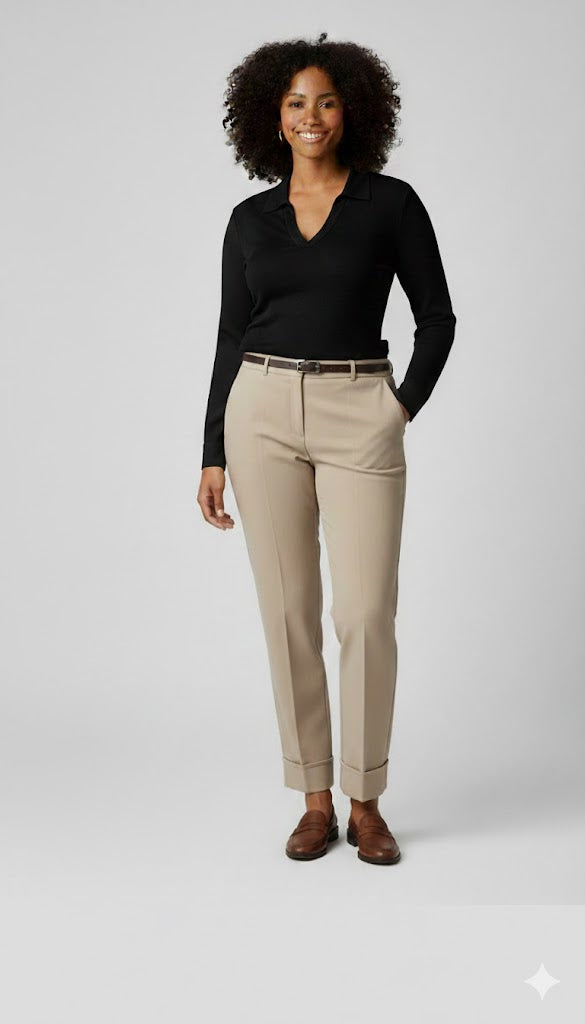 V-Neck Long Sleeve Shirt Sisus