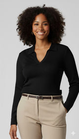 V-Neck Long Sleeve Shirt Sisus