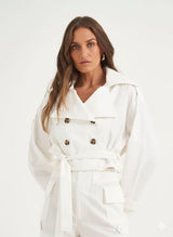 Biker Tie-Waist Jacket Colcci