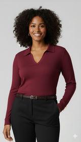 V-Neck Long Sleeve Shirt Sisus