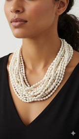 Multi-Layer Necklace with Small Cowrie Shells Jetlag