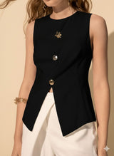 Tailored waistcoat with Distinctive Buttons Lez a Lez