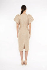 Vestido Midi com Mangas Fluidas Carla Ruiz