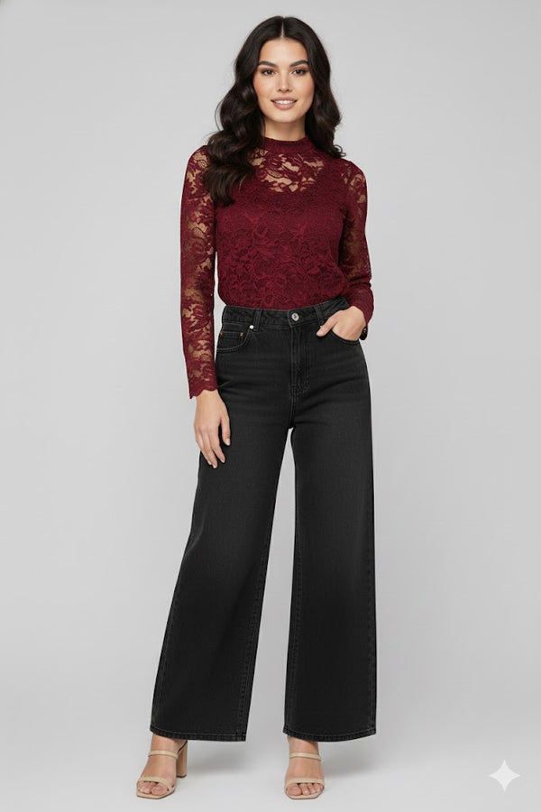 High-Rise Wide Leg Jeans Sahoco