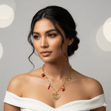 Gold Chain with Red Charms Jetlag