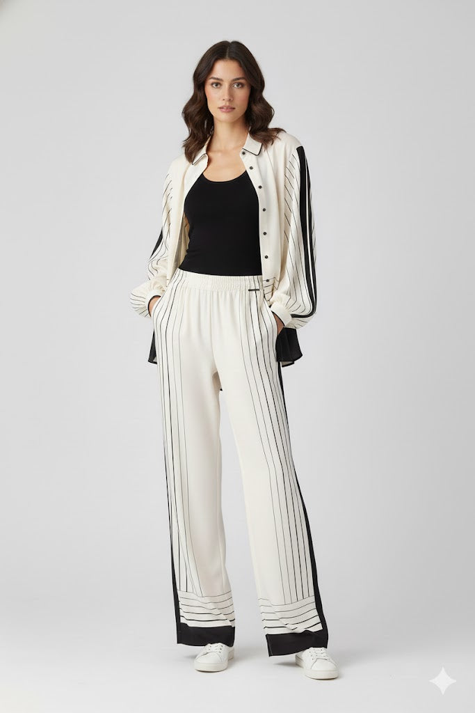 Elegant Satin Wide-Leg Pants Sahoco