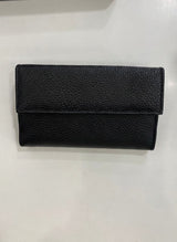 Large Black Leather Icon Stud Tab Purse Rufel