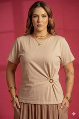 T-shirt com detalhes dourados Quattro Venti
