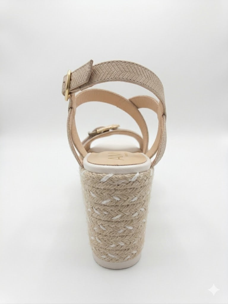 Woven Espadrille Platform Wedges MLV