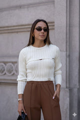 2-in-1 Layered Crop Top Sahoco