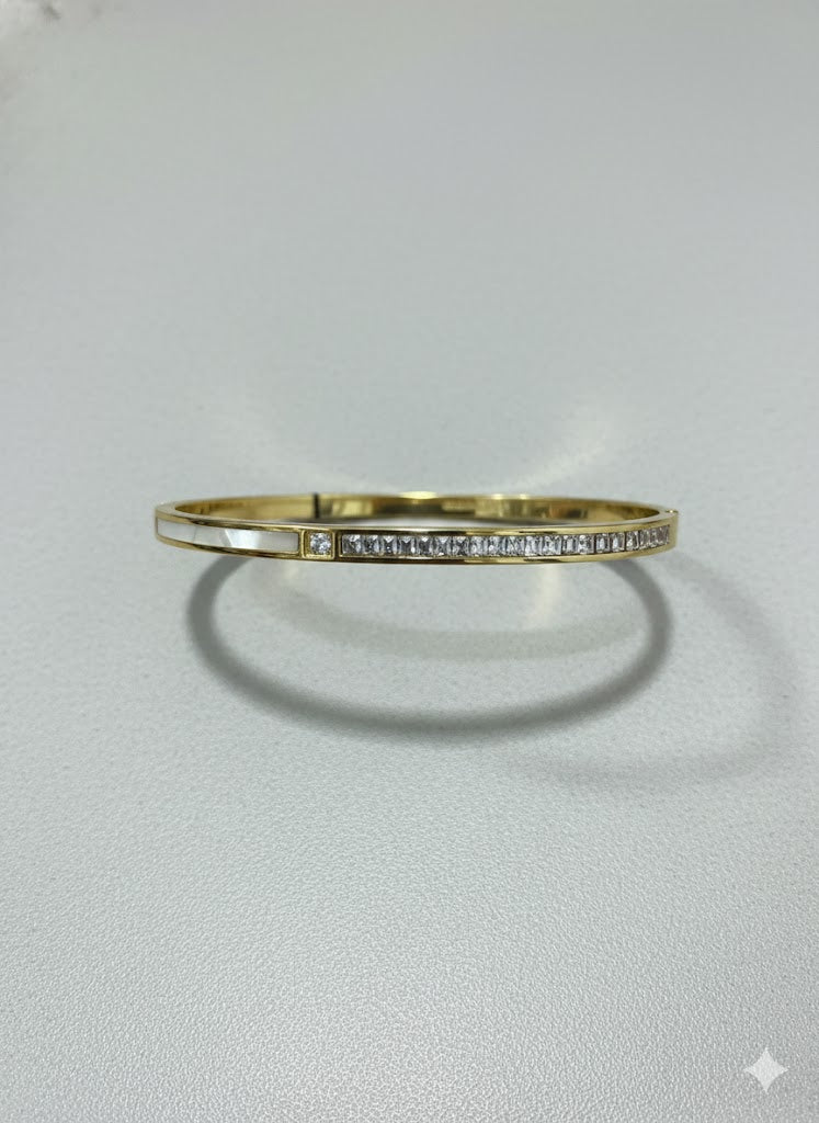 2-Pack Rigid Crystal Bangle Set Jetlag