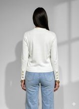 V-Neck Button Cardigan Ferrache