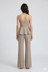 Pinstripe Flare Trousers Sahoco