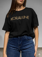 Sequin Logo T-Shirt Casual-Chic Koralline