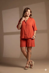 Blusa casual com botões frontais Quattro Venti