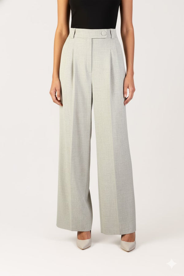 Tailored Wide Leg Pleated Trousers Sahoco
