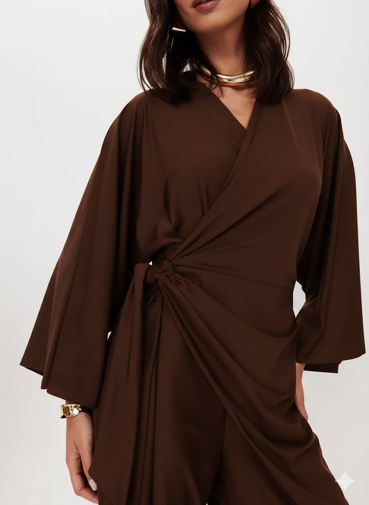 Surplice V-Neck Maxi Jumpsuit Lança Perfume