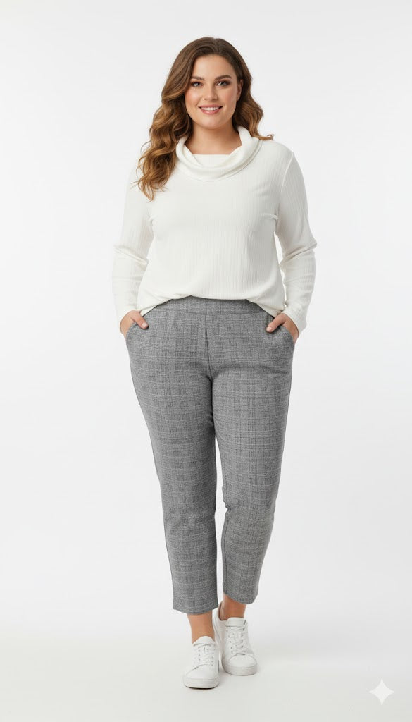 Cropped Checked Trousers Sisus