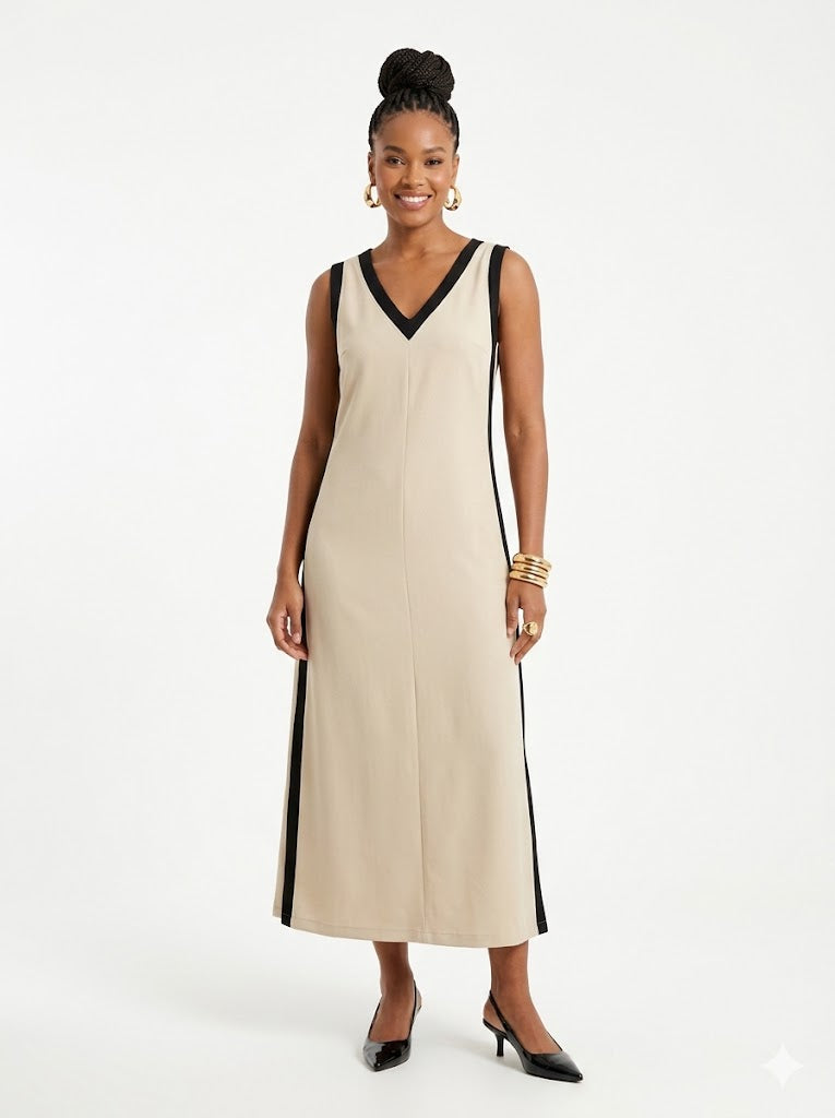 Sleeveless Linen Midi Dress Sissus