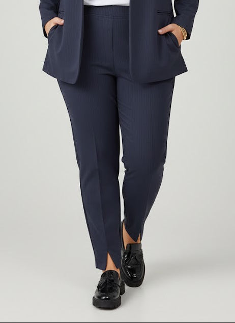 Striped Regular Fit Trousers with Stretch Waistband Sisus